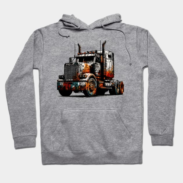 Truck Tractor Hoodie by Vehicles-Art